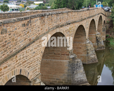 Steinerne Brücke über den Fluss Kohle in Richmond in der Nähe von Hobart Tasmanien Australien Stockfoto