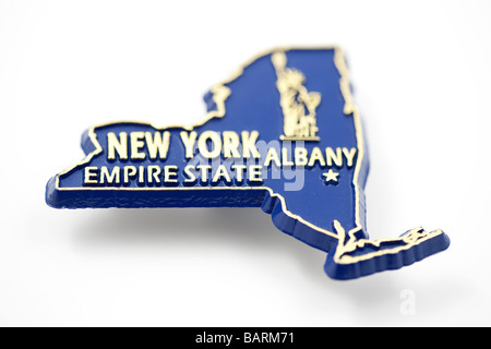 New York State Souvenir Kühlschrank magnet Stockfoto