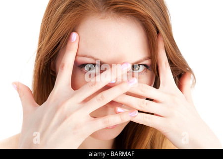 Isolierte junge Frau Porträt Stockfoto