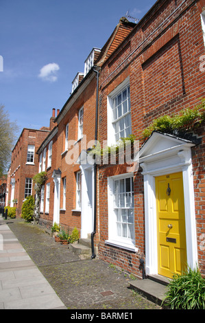 Georgianisches Haus Fassaden, Castle Street, Farnham, Surrey, England, Vereinigtes Königreich Stockfoto