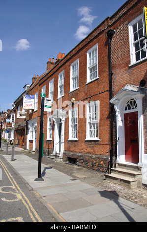 Georgianisches Haus Fassaden, Castle Street, Farnham, Surrey, England, Vereinigtes Königreich Stockfoto