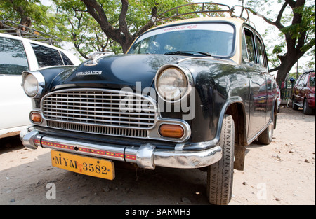 Traditionelle Delhi Botschafter Taxi New Delhi Indien Stockfoto