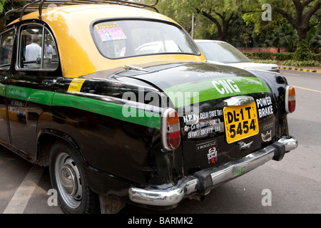 Traditionelle Delhi Botschafter Taxi New Delhi Indien Stockfoto