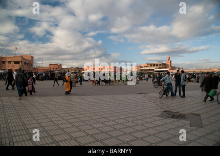 Platz Djemma El Fna in Marrakesch, Marokko Stockfoto