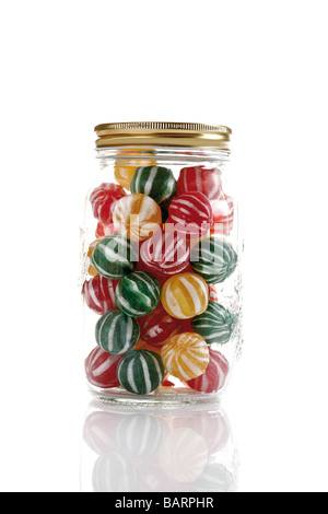 Bonbons im Glas Stockfoto