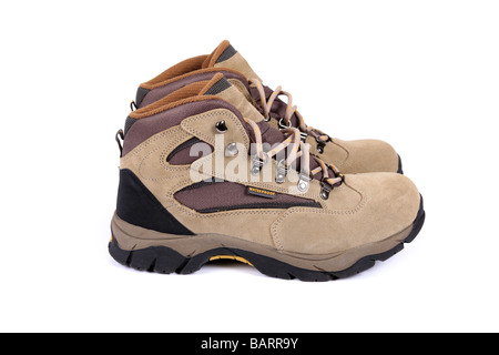 Men s Tan Wildleder Stiefel Walking Stockfoto