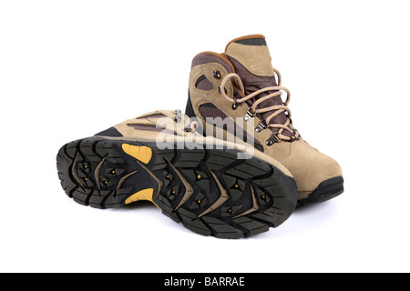 Men s Tan Wildleder Stiefel Walking Stockfoto