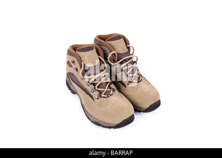 Men s Tan Wildleder Stiefel Walking Stockfoto