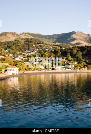 Akaroa Banks Peninsula Canterbury Südinsel Neuseeland Stockfoto