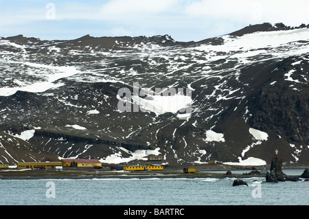 Arctowski polnische Forschungsstation. Admiralty Bay, King George Island, Süd-Shetland-Inseln, Antarktis. Stockfoto