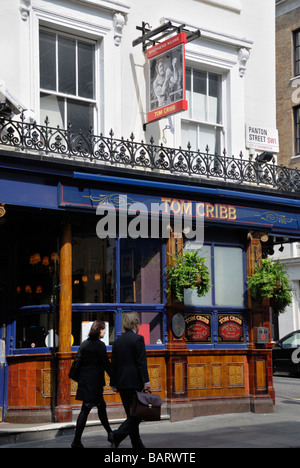 Tom Cribb Pub außen Panton Street Westminster London vertikal Stockfoto