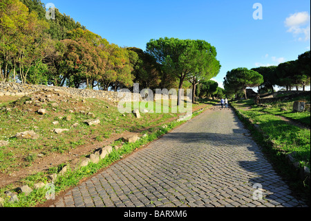 Via Appia Antica Rom Latium Italien Stockfoto