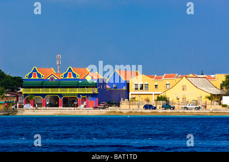 Niederländische Architektur Kralendijk Bonaire, Niederländische Antillen Stockfoto