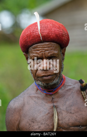 Papua-Mann Wamena Papua Indonesien Stockfoto