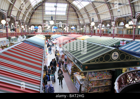 Markthalle, Markthalle Derby, Derby, Derbyshire, England, Vereinigtes Königreich Stockfoto