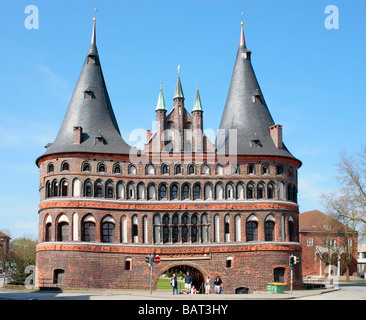 Holstentor in Lübeck in Schleswig Holstein in Norddeutschland Stockfoto