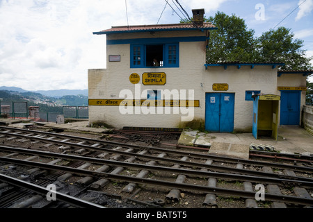 Stellwerk Shimla Kalka-Shimla-Bahn. Indien. Stockfoto