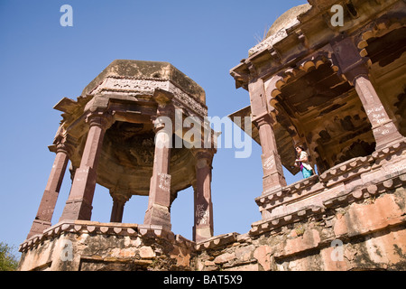 32 Säulen Chhatri in Ranthambhore Fort, Ranthambhore National Park, Rajasthan, Indien Stockfoto