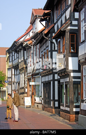 Fachwerkhäuser am Wendenstrasse in Hameln im Weserbergland in Deutschland Stockfoto