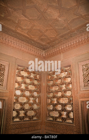 Innenansicht des türkischen Sultana Haus, Fatehpur Sikri, in der Nähe von Agra, Uttar Pradesh, Indien Stockfoto