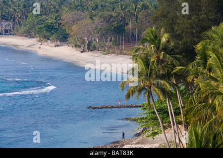 Mangsit Beach nr Senggigi Lombok Indonesien Stockfoto