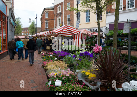 Samstag Markt, Rugby, Warwickshire, England, UK Stockfoto