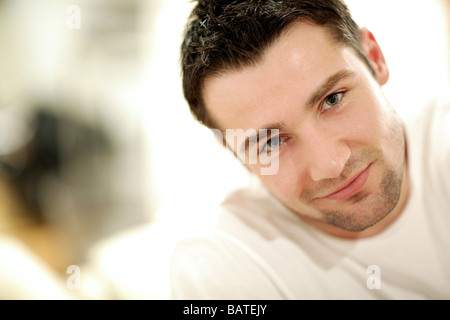 Glücklicher Mensch. Stockfoto