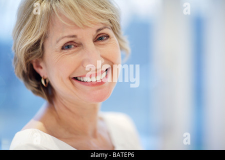 Glückliche Frau. Stockfoto