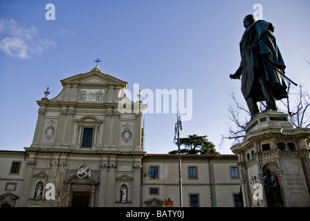 San Marco Platz und Kirche Florenz Italien Stockfoto