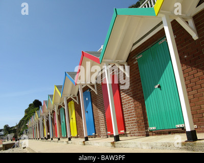 Strandhütten, North Beach, Swanage, Isle of Purbeck, Dorset, England, Großbritannien, Deutschland, UK, Europa Stockfoto