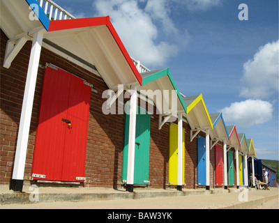 Strandhütten, North Beach, Swanage, Isle of Purbeck, Dorset, England, Großbritannien, Deutschland, UK, Europa Stockfoto