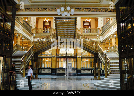 (Palacio de Computerwoche), (Palacio Postal) oder (die correo Mayor) Treppe. die Central Post Office von Mexiko Stadt. Stockfoto