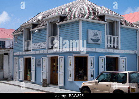 Le Cellier du Gouverneur Weine und Liköre speichern Gustavia St Barts Stockfoto