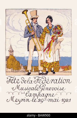 Fête de la Fédération Musicale Genevoise Campagne-Meyrin Stockfoto