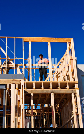 Wohnungsbau / neue Wohn-Construction.Melbourne Victoria Australien. Stockfoto