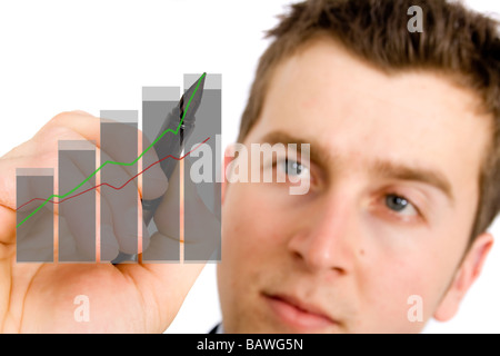 Business-Wachstums-chart Stockfoto