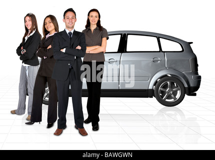 Auto sales-team Stockfoto