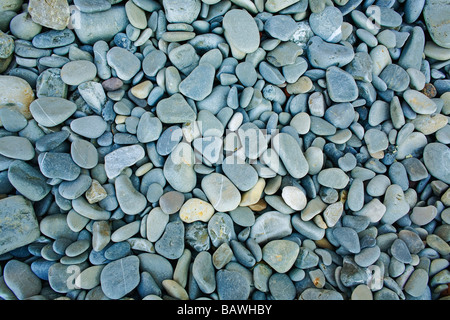 Kieselsteine am Strand Stockfoto