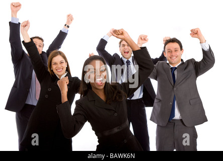 Business-Team voller Erfolg Stockfoto