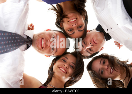 Glückliche Freunde bereit für die party Stockfoto