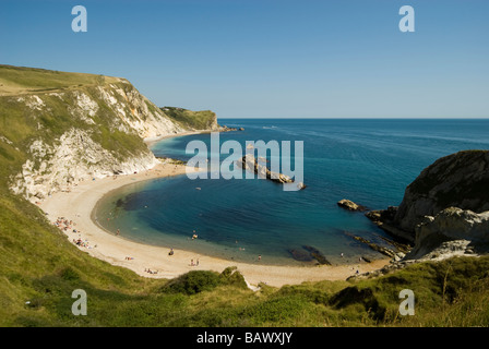 Mann O'War Bucht, zwischen Lulworth Cove and Durdle Door, Dorset, England, Vereinigtes Königreich, Europa Stockfoto