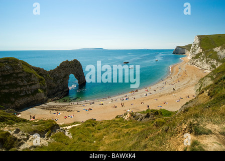 Dorset Strand mit Durdle Door naturale Stockfoto