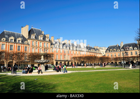Place des Vosges, Paris, Frankreich Stockfoto