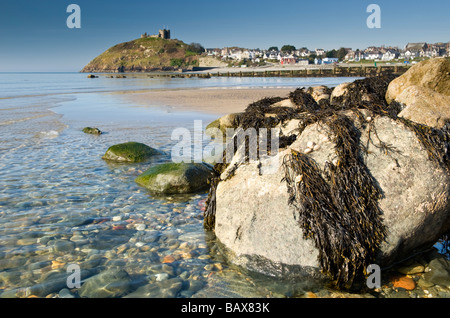 Criccieth Schloss und Dorf, Criccieth, Gwynedd, Nordwales, UK Stockfoto