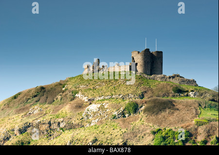 Criccieth Schloss und Dorf, Criccieth, Gwynedd, Nordwales, UK Stockfoto