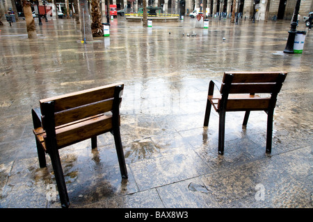 Plaça Reial Barcelona Catalunya Spanien Stockfoto