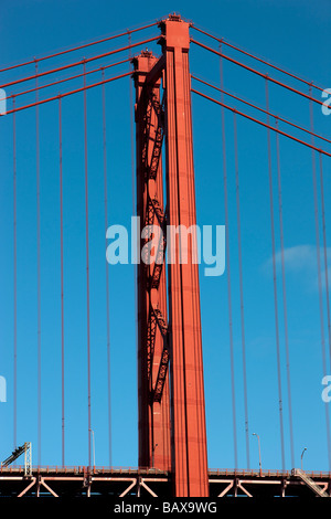 Ponte 25 de Abril Blick vom Rio Tejo. Stockfoto