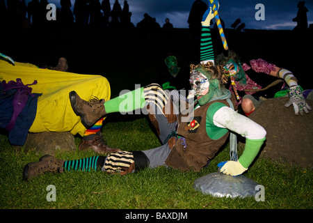 Elfen auf dem Beltane Feuer-Festival auf dem Calton Hill, City of Edinburgh, Schottland. Stockfoto