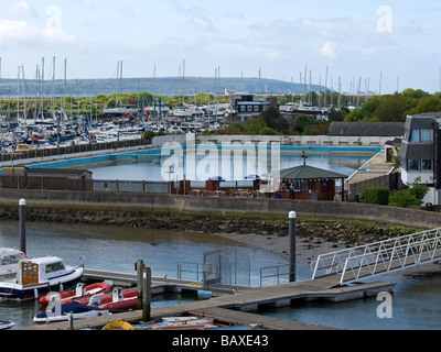 Lymington Meerwasserpool Hampshire UK Stockfoto