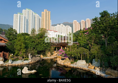 Der See in Nan Lian Garden, Diamond Hill, Kowloon. Stockfoto